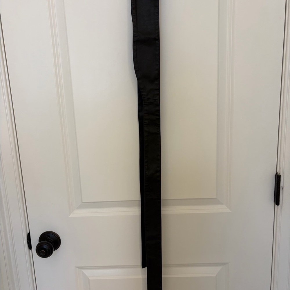 Club Monaco Black Leather Obo Tie Belt